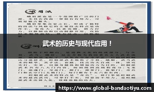武术的历史与现代应用 !